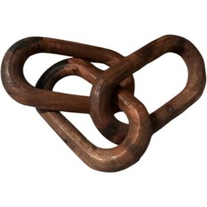 Rustic Brown Wooden Wall Decor Chain